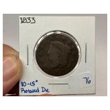 1833 Coronet Large Cent