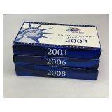 3x Proof Sets from 2003-2008