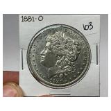 1881-O Morgan Silver Dollar