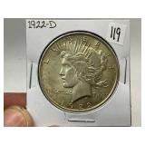1922-D Peace Silver Dollar
