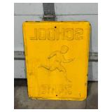 Vintage School Zone Heavy Metal Sign 18" x 24"
