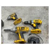DeWalt 18Volt Cordless Tools With Charger & 3 Batteries