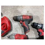 Milwaukee M12 Cordless Drills With Charger & 2 Batteries