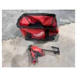 Milwaukee Cordless Caulk& Adhesive Gun & Milwaukee Bag