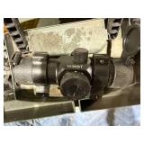 Storage Box & Contents - Ammo, Sights & Glasses