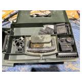 Storage Box & Contents - Ammo, Sights & Glasses