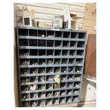 Metal Bolt Bin & Everything in It - 34" x 42"