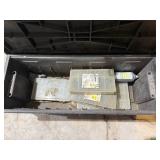 2 Plastic Tool Boxes & Contents 14" x 34" x 13" Tall