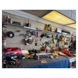 Everything on Bench & On Pegboard