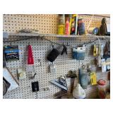 Everything on Bench & On Pegboard