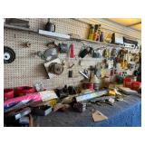 Everything on Bench & On Pegboard