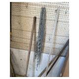 Long Handle Tools in Corner - Sledge, Rake, Hoe, Spade, Propane Torch