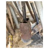 Long Handle Tools in Corner - Sledge, Rake, Hoe, Spade, Propane Torch