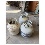 3 Propane Tanks