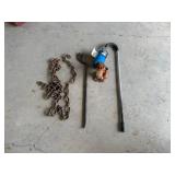 Small Propane Torch, Hydraulic Jack & Pry Bar