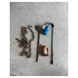Small Propane Torch, Hydraulic Jack & Pry Bar