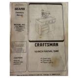 Sears Craftsman 10" Radial Arm Saw with Accessories