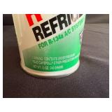 Set of Assorted Automotive Refrigerant Cans with Recharge Kits - content quantities unverified