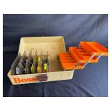 Old Pal Woodstream Bass Boss Spinner Box with Assorted Fishing Lures