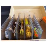 Old Pal Woodstream Bass Boss Spinner Box with Assorted Fishing Lures