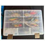 Fishing Tackle Box Set with Assorted Lures and Carry Bag