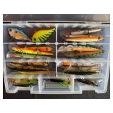 Collection of Assorted Fishing Lures with Storage Case
