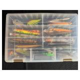 Collection of Assorted Fishing Lures with Storage Case