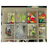 Collection of Fishing Tackle Kit with Lures, Hooks, and Accessories