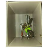 Collection of Fishing Tackle Kit with Lures, Hooks, and Accessories