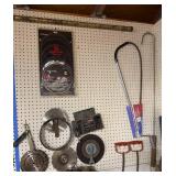 Collection of Tools with Craftsman Band Saw Blades and Accessories