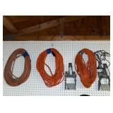 Set of 3 Heavy-Duty Extension Cords with Reel Holders