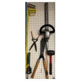 Collection of Hand and Power Tools with Hedge Trimmer and Shears