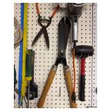 Collection of Hand and Power Tools with Hedge Trimmer and Shears