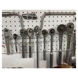 Extensive Set of Ratcheting Tie-Downs and Socket Wrenches
