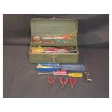 Vintage Tool Box with Assorted Hand Tools