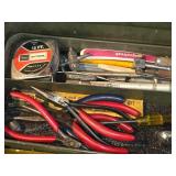 Vintage Tool Box with Assorted Hand Tools