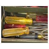 Vintage Tool Box with Assorted Hand Tools