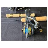 Set of Fishing Rods with Reels and Additional Ice Fishing Poles