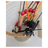 Set of Fishing Rods with Reels and Additional Ice Fishing Poles