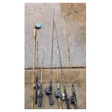 Set of Assorted Fishing Rods with Reels