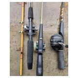 Set of Assorted Fishing Rods with Reels