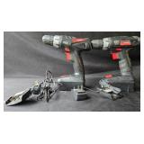 Set of Drill Master 18V Cordless Drivers with Chargers and Bag