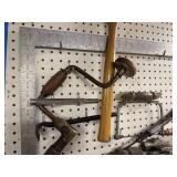 Collection of Vintage and Modern Hand Tools with Hammers and Saw