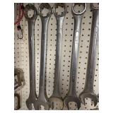 Set of Large Combination Wrenches with Various Sizes