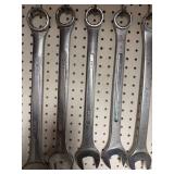 Set of Large Combination Wrenches with Various Sizes