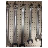 Set of Large Combination Wrenches with Various Sizes