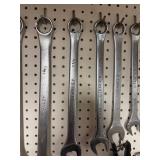 Set of Large Combination Wrenches with Various Sizes