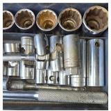 Vintage Giller Tool Corp Socket Wrench Set in Metal Case