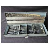 Large Metal Drill Bit Set in Storage Case