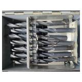 Large Metal Drill Bit Set in Storage Case
